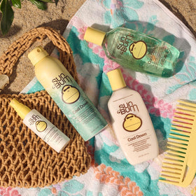 Sun Bum Cool Down Aloe Vera Gel application on skin