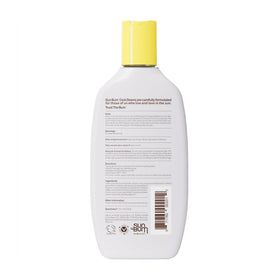 Sun Bum Cool Down Aloe Vera Lotion 8 oz packaging on a towel