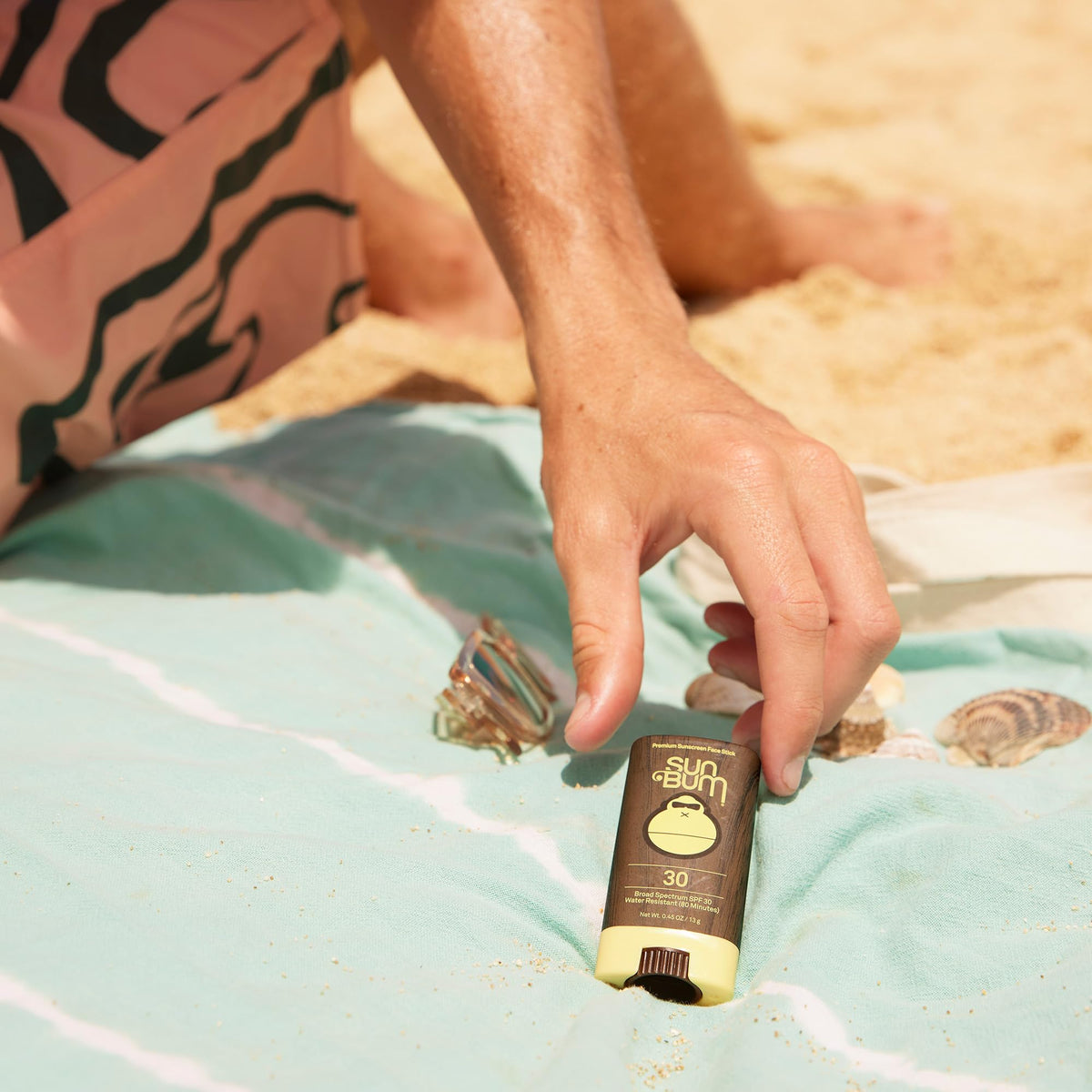 Sun Bum Face Stick for easy application