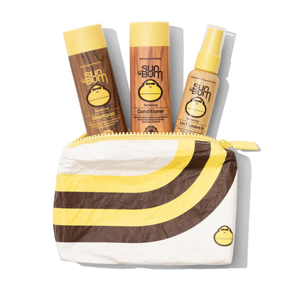 Sun Bum Hair Care Travel Essentials Kit with revitalising shampoo and conditioner