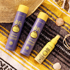 Sun Bum Hair Lightener Spray in a lifestyle setting outdoors