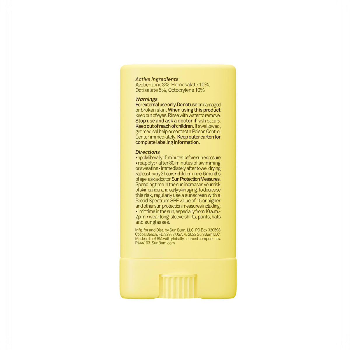 Sun Bum Kids SPF 50 Clear Face Stick Sunscreen in travel setting