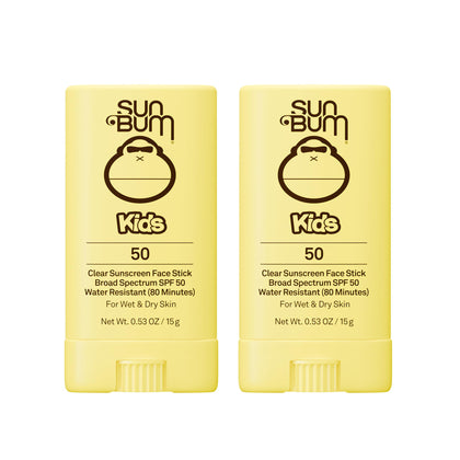 Sun Bum Kids SPF 50 Clear Sunscreen Face Stick front view