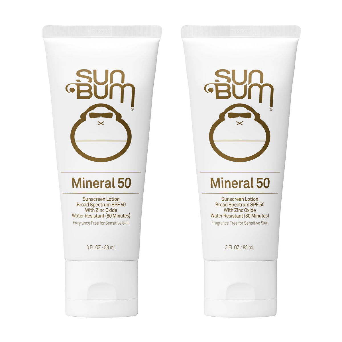 Sun Bum Mineral SPF 50 Sunscreen Lotion 2 pack front view