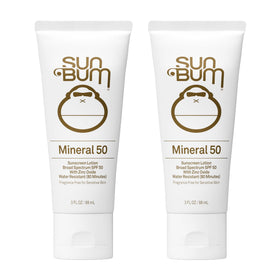Sun Bum Mineral SPF 50 Sunscreen Lotion 2 pack front view