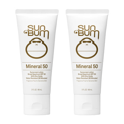 Sun Bum Mineral SPF 50 Sunscreen Lotion 2 pack front view