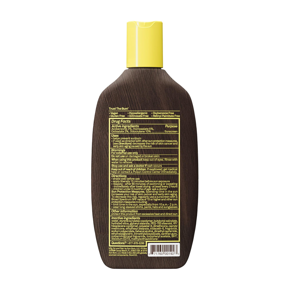 Sun Bum Original SPF 15 Sunscreen Body Lotion application on skin