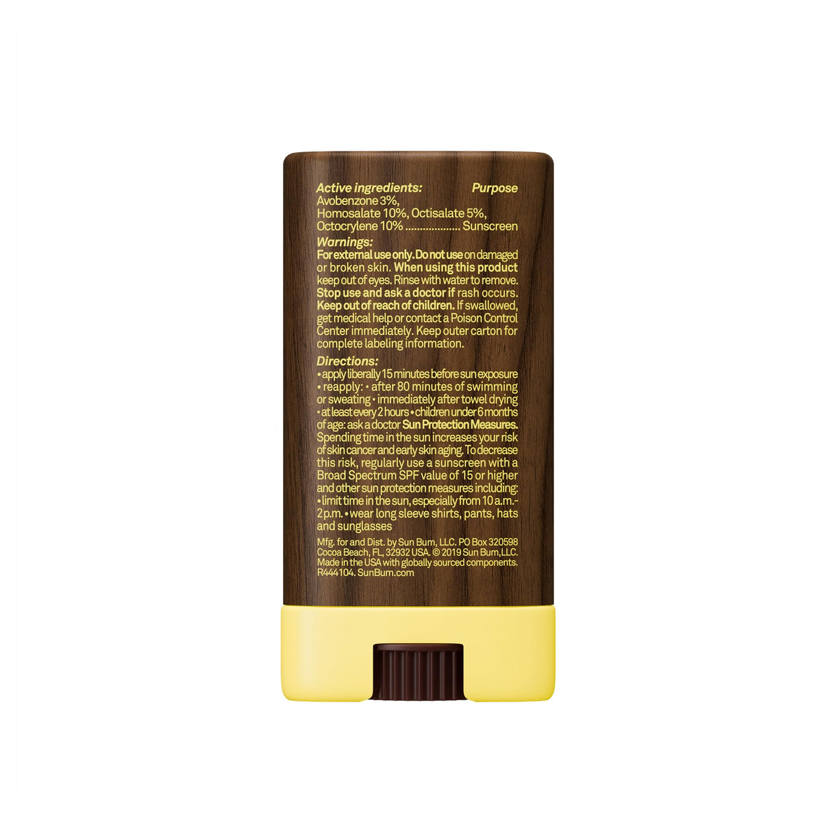 Sun Bum Original SPF 30 Face Stick Sunscreen on a sandy beach
