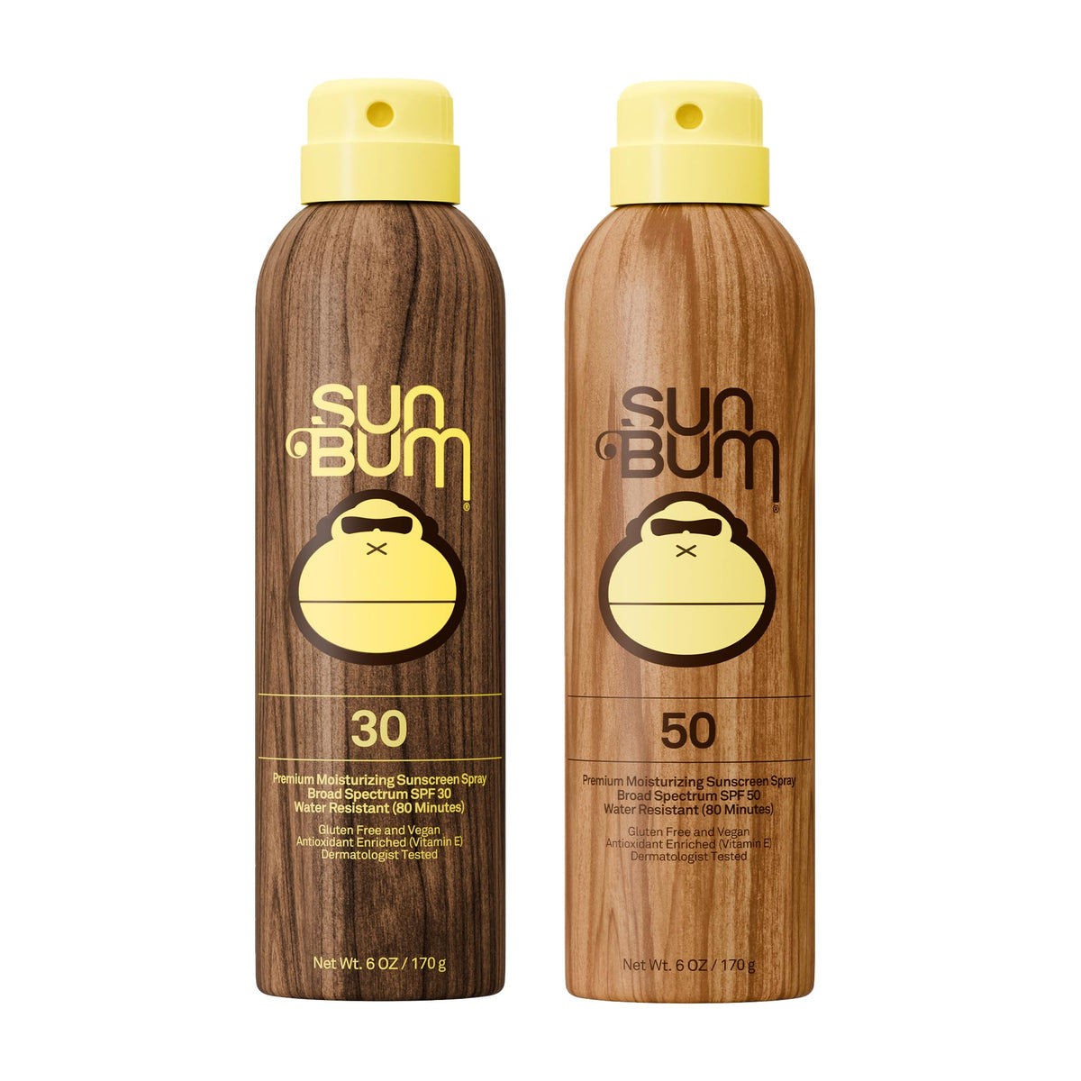 Sun Bum Original SPF 30 sunscreen spray bottle front view