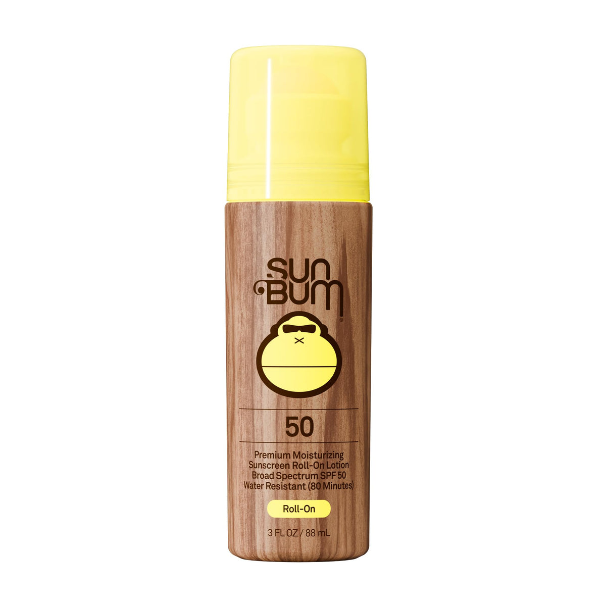 Sun Bum Original SPF 50 Roll-On Sunscreen front view 3 oz