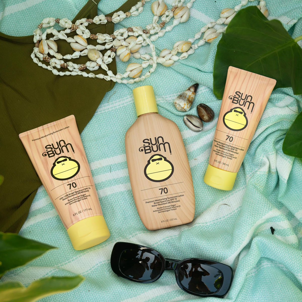 Sun Bum Original SPF 70 Sunscreen Body Lotion 3 oz side view