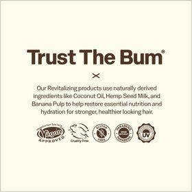 Sun Bum Revitalizing Air Dry Hair Cream 200g back view with ingredient list