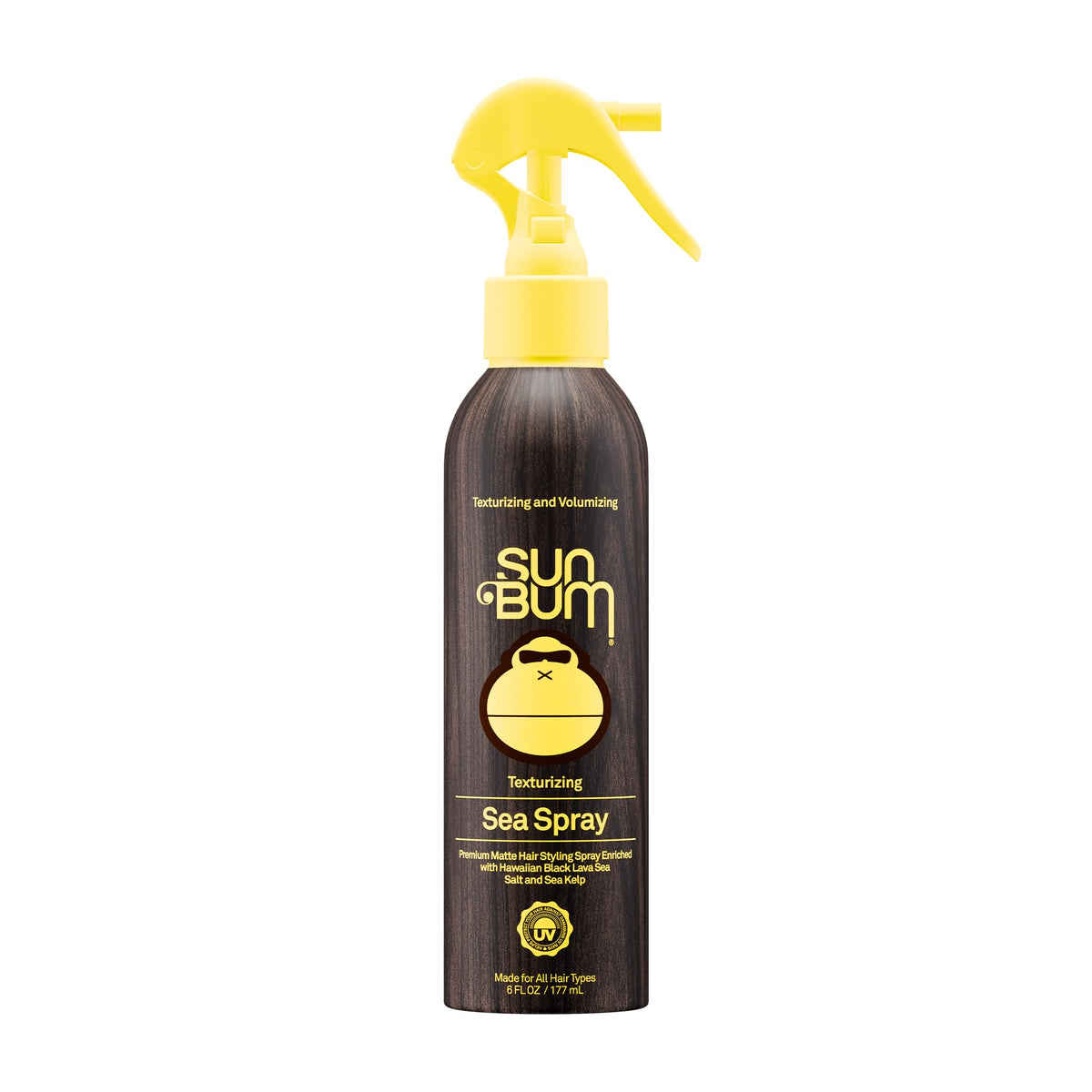 Sun Bum Sea Spray 6 oz front view with spray nozzle