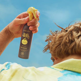 Sun Bum Sea Spray 6 oz side view showing bottle design