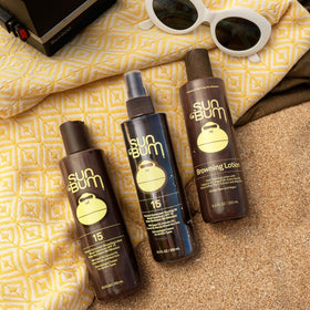 Sun Bum SPF 15 Browning Body Lotion side view showing packaging