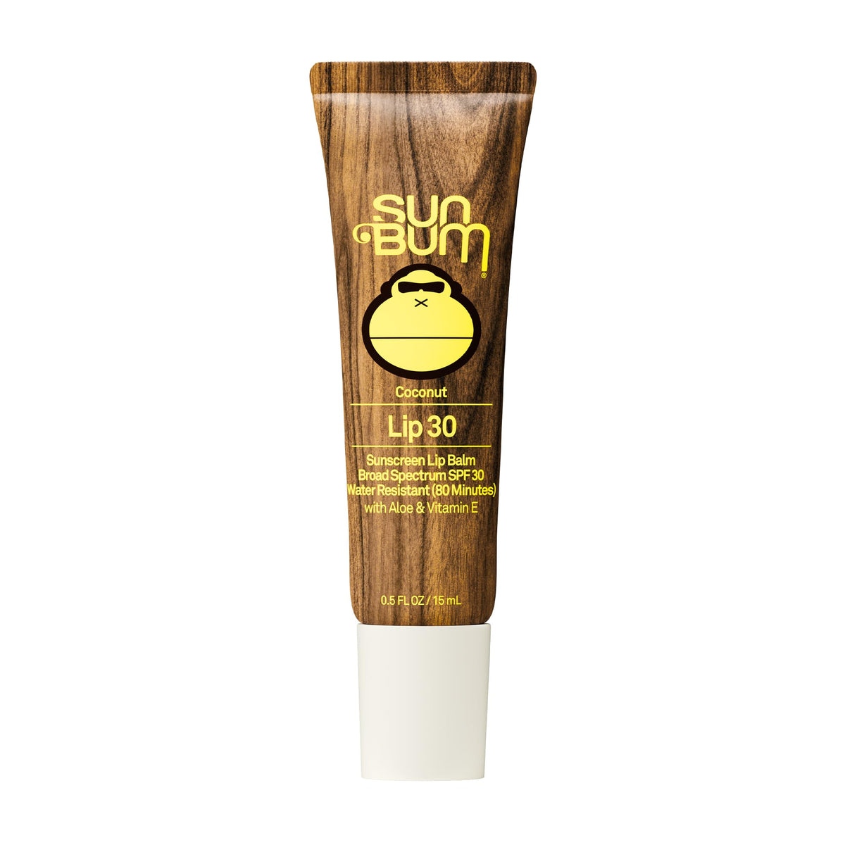 Sun Bum SPF 30 Coconut Lip Balm front view in packaging