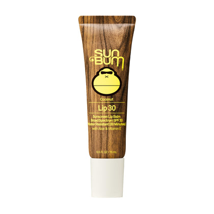 Sun Bum SPF 30 Coconut Lip Balm front view in packaging