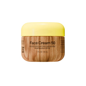 Sun Bum SPF 50 Face Cream Sunscreen front view, 1 oz travel size