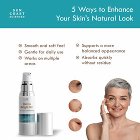 SUN COAST SCIENCES Derma Bright MD serum application on skin