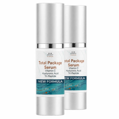 SUN COAST SCIENCES Total Package Serum front view with packaging