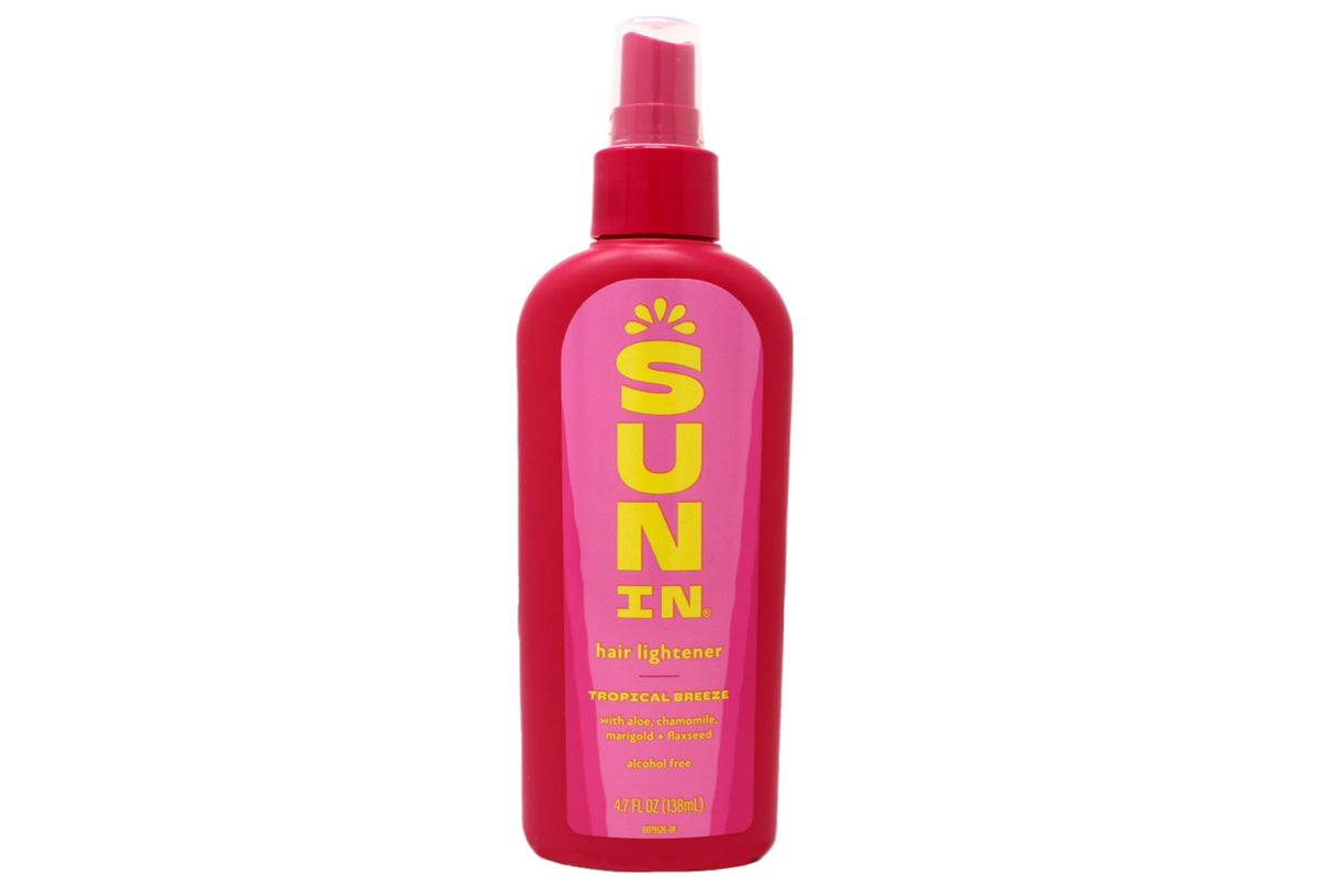 Sun In Hair Lightener Spray application on hair