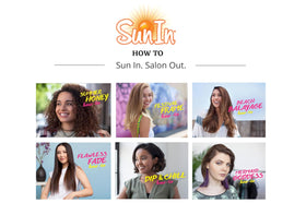 Sun In Hair Lightener Spray bottle with botanical extracts background