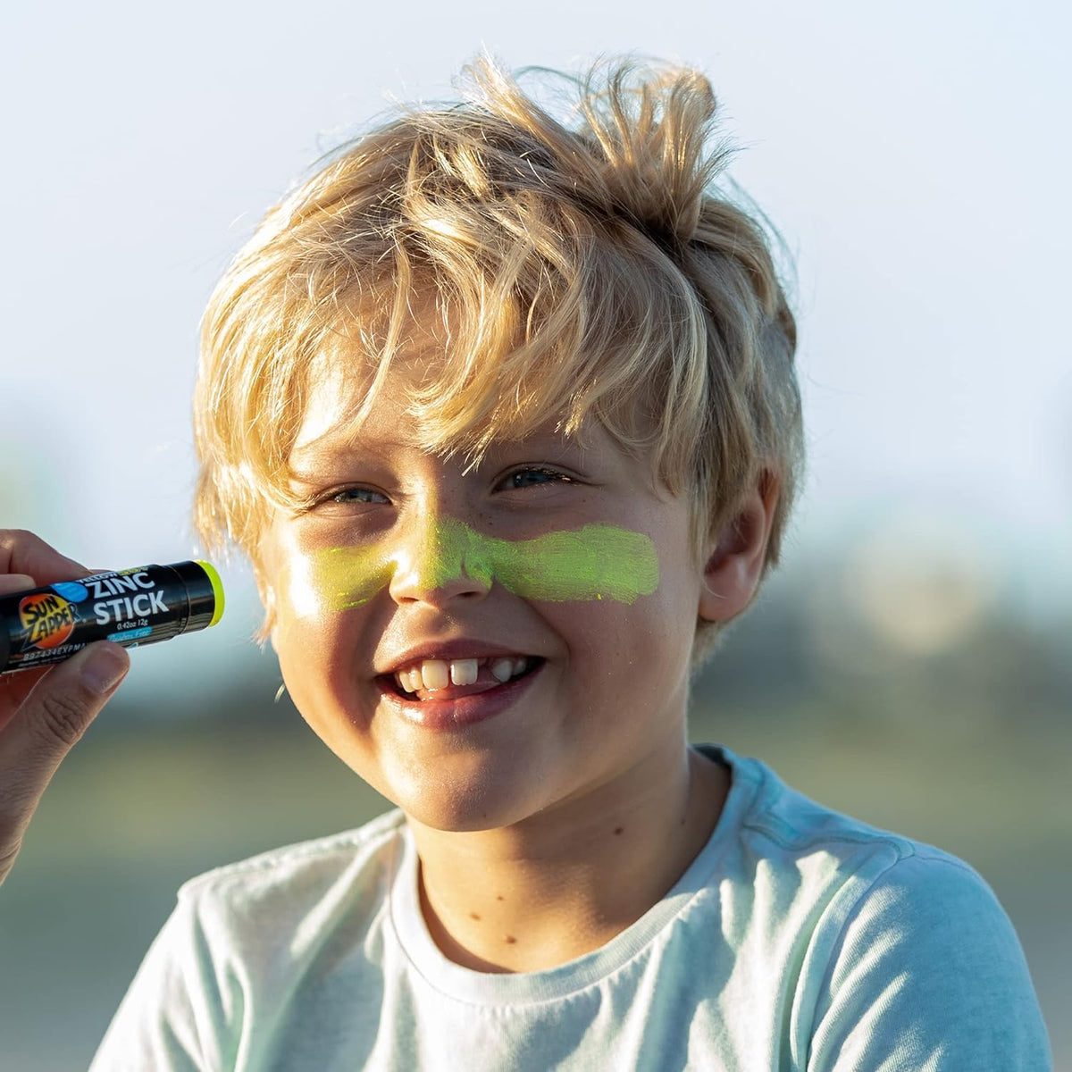 Sun Zapper sunscreen stick in outdoor setting