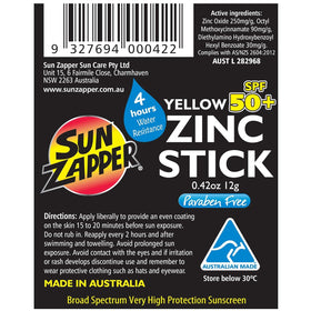 Sun Zapper sunscreen stick with kids playing in the background