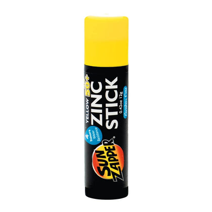 Sun Zapper Zinc Oxide Sunscreen Stick SPF 50+ Yellow front view