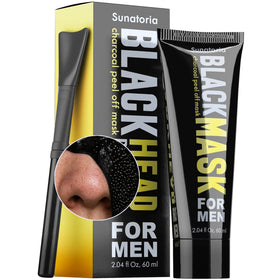 SUNATORIA Men’s Charcoal Peel-Off Face Mask front view