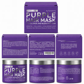 SUNATORIA Purple Hair Mask being rinsed out of hair