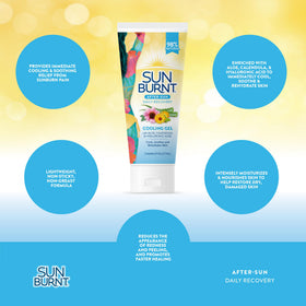 Sunburnt Aloe Vera Gel 6 Ounce in a bathroom setting