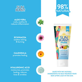 Sunburnt Aloe Vera Gel 6 Ounce with aloe vera plant