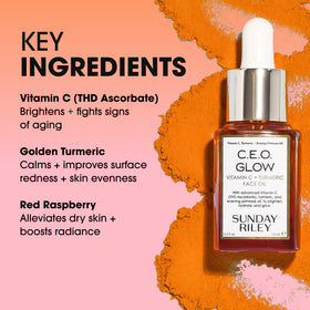Sunday Riley C.E.O. Glow Vitamin C & Turmeric Face Oil lifestyle scene