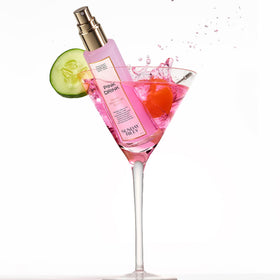 Sunday Riley Pink Drink Skin Firming Essence Face Mist on a vanity