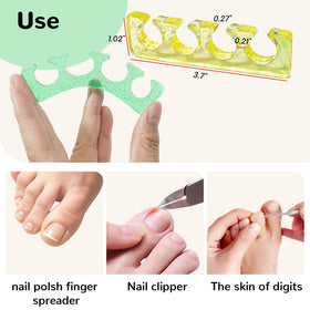 SUNFATT Toe Separators in use during a pedicure