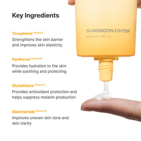 SUNGBOON EDITOR Daily Invisible Blurring Sunscreen 50ml application on skin