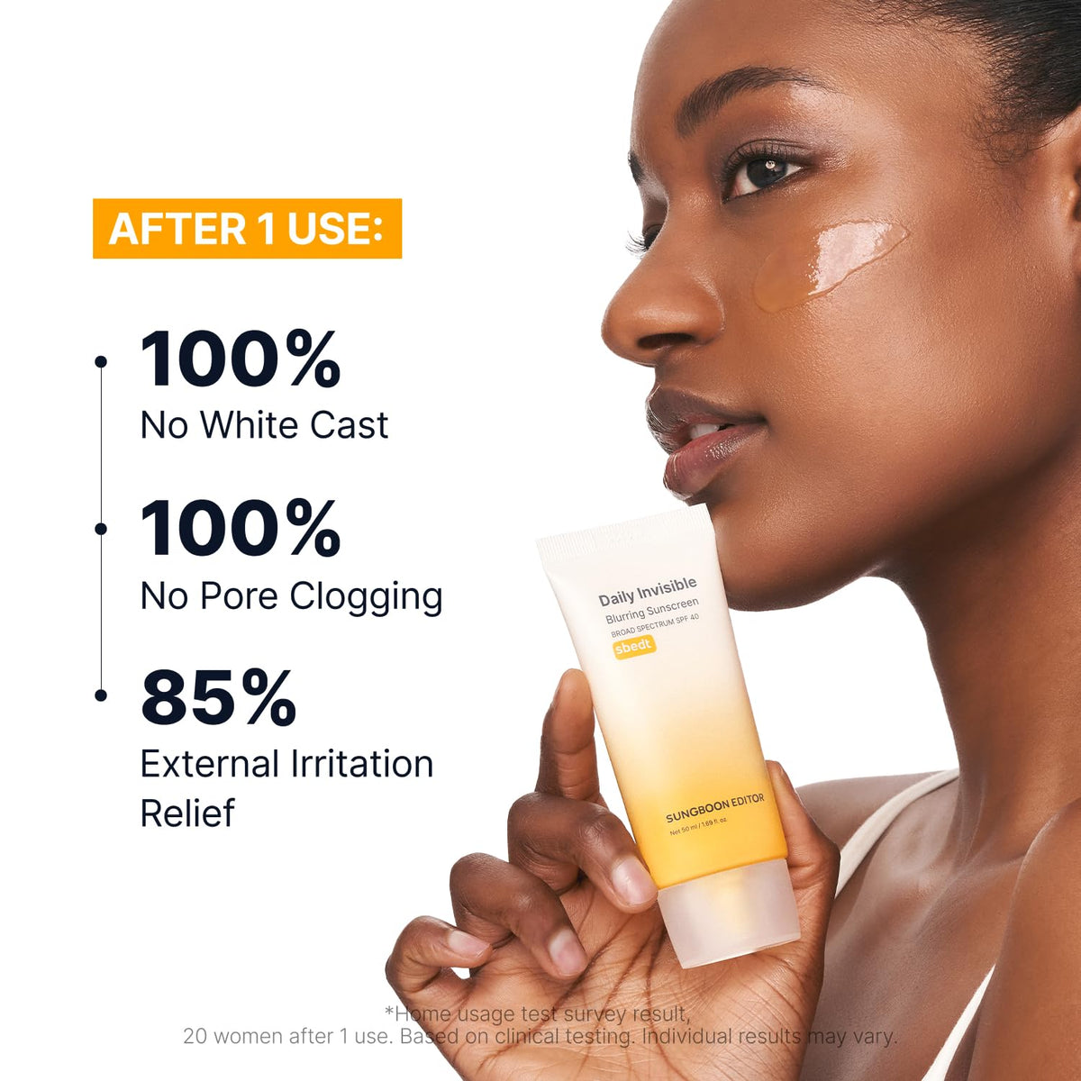 SUNGBOON EDITOR Daily Invisible Blurring Sunscreen 50ml texture close-up