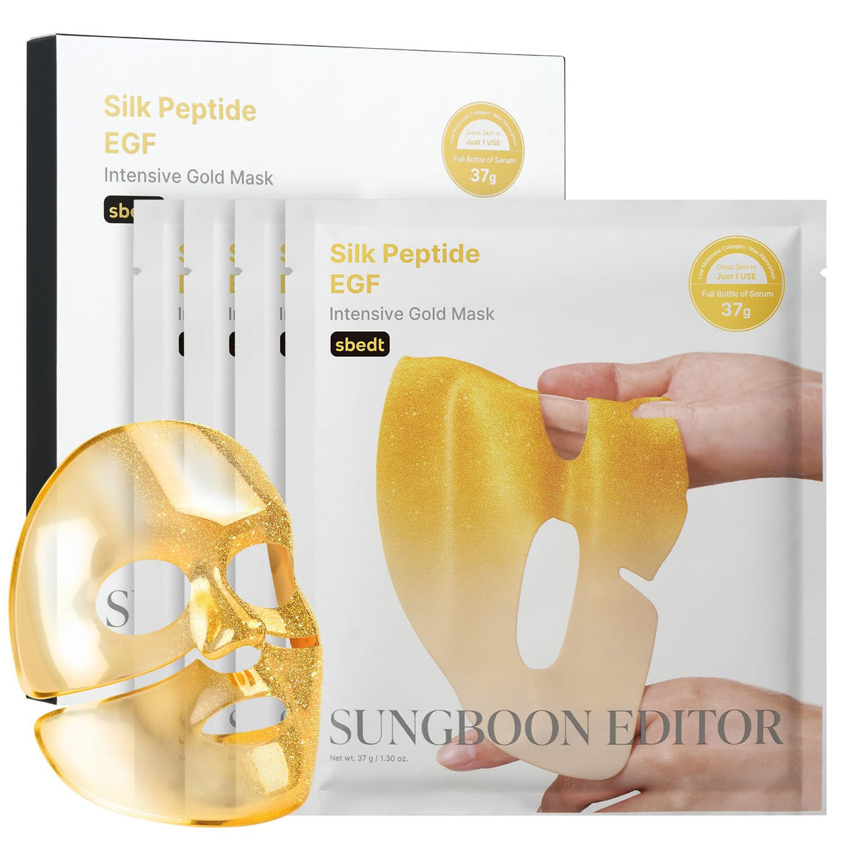 SUNGBOON EDITOR Deep Collagen Gold Overnight Mask packaging front view