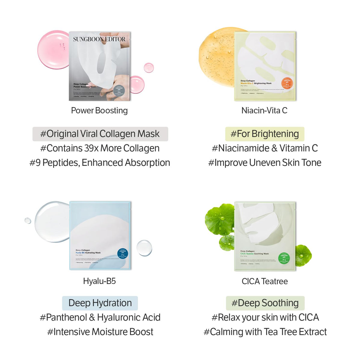 SUNGBOON EDITOR Deep Collagen Niacin-Vita C Overnight Mask in hand
