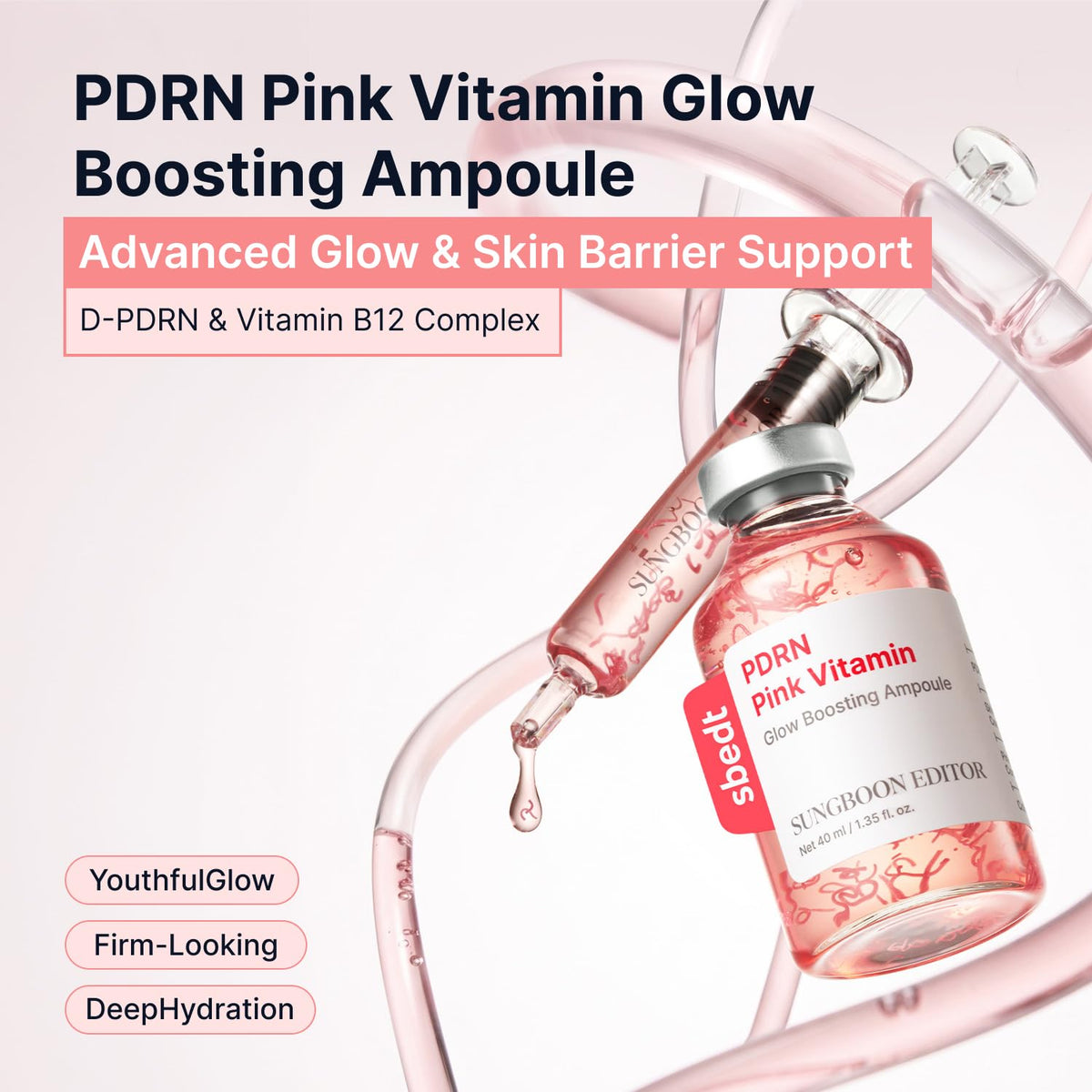 SUNGBOON EDITOR Glow Intensive PDRN Ampoule bottle side view