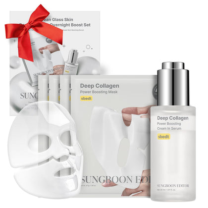 SUNGBOON EDITOR Rejuvenating Combo Set face mask and serum packaging