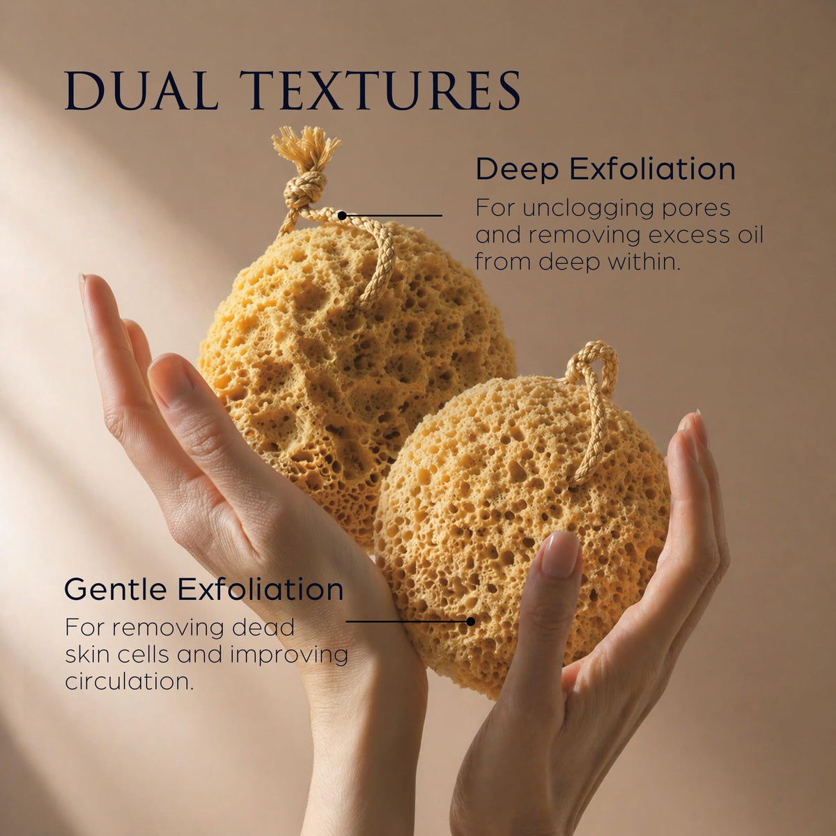 Sunlite Sports Spongentle Loofah Sponge textured side for exfoliation