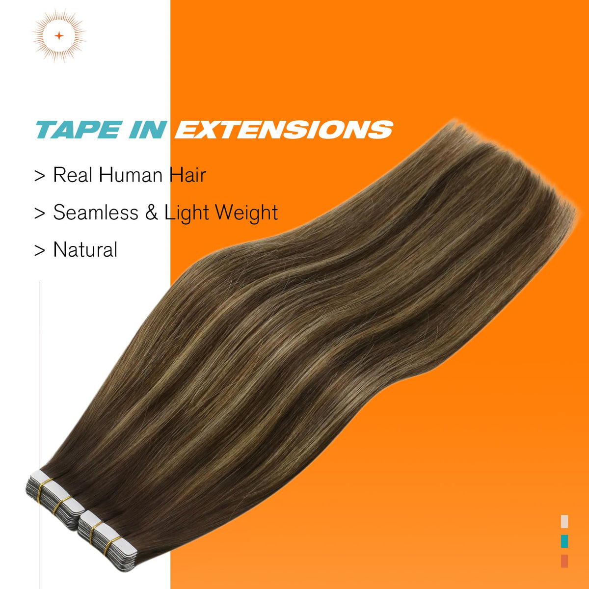 Sunny Hair 18 Inch Balayage Brown Extensions packaging