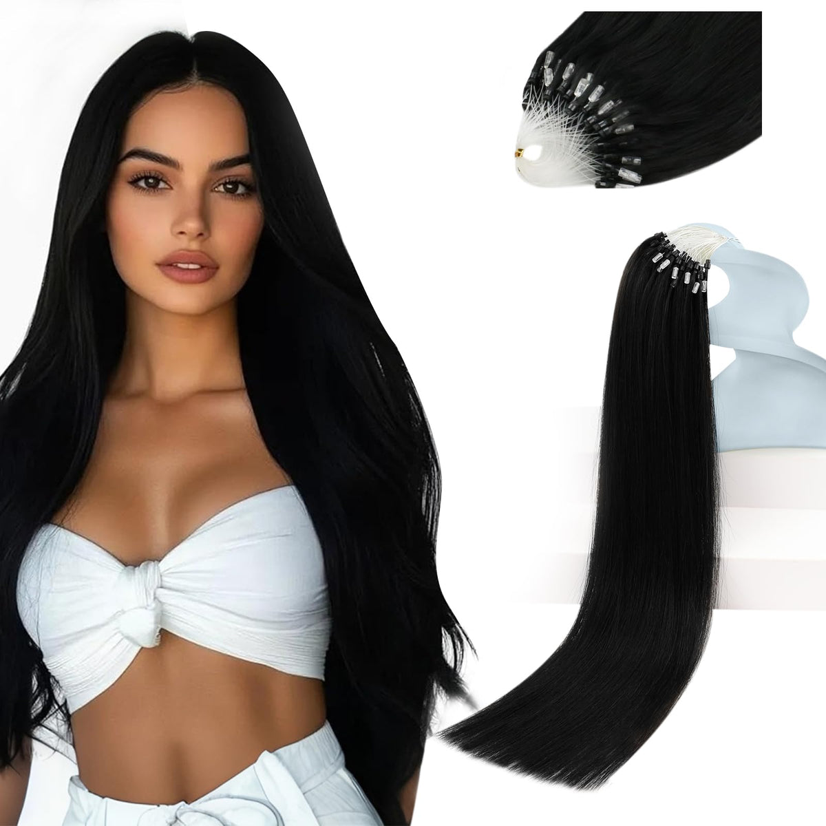 Sunny Hair 18 Inch Micro Loop Hair Extensions front view