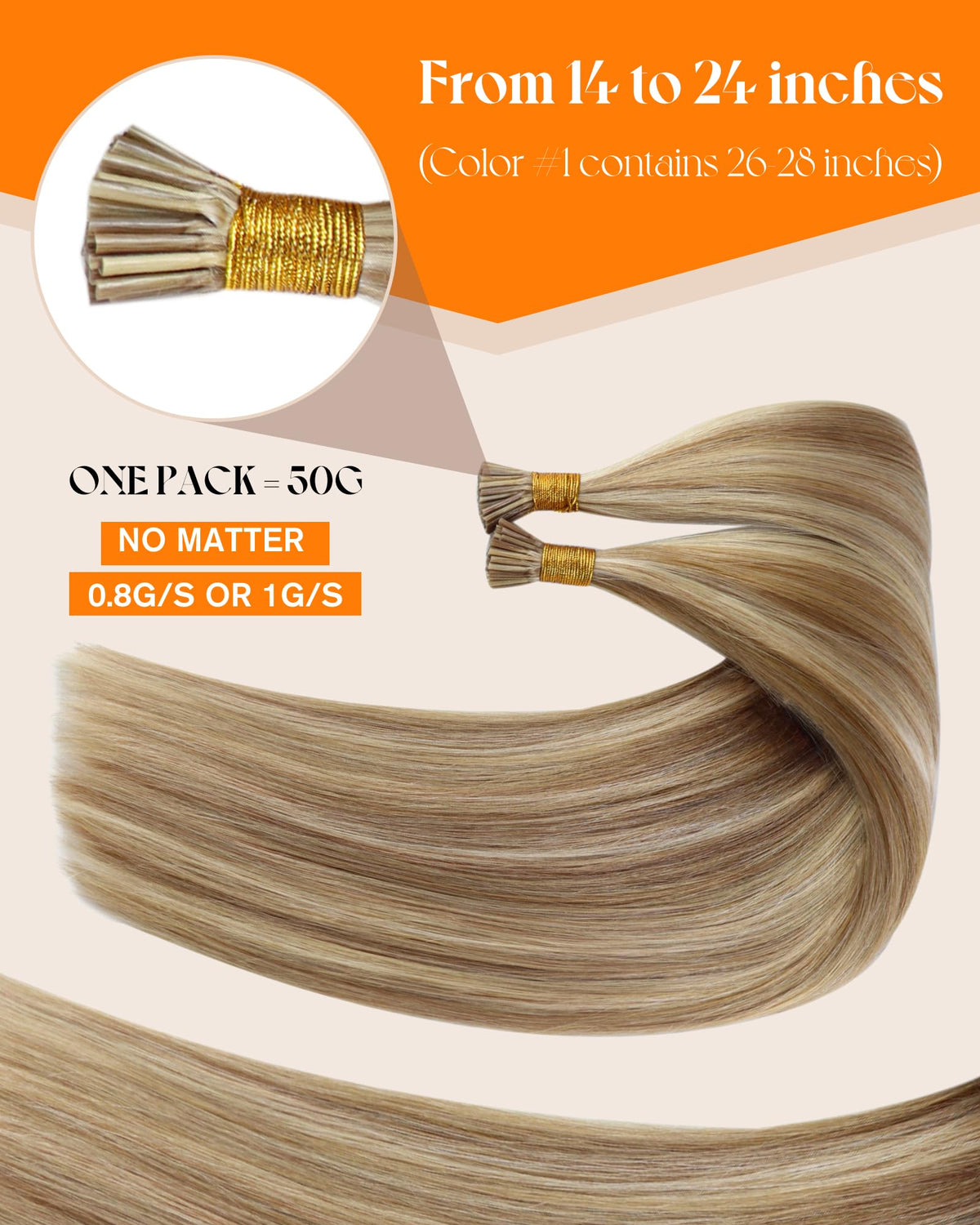 Sunny Hair 20 Inch I-Tip Hair Extensions packaging