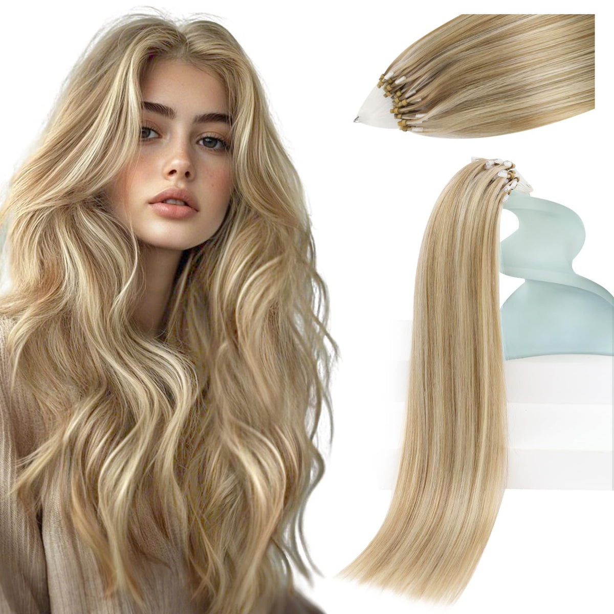 Sunny Hair 20 Inch Micro Link Hair Extensions front view