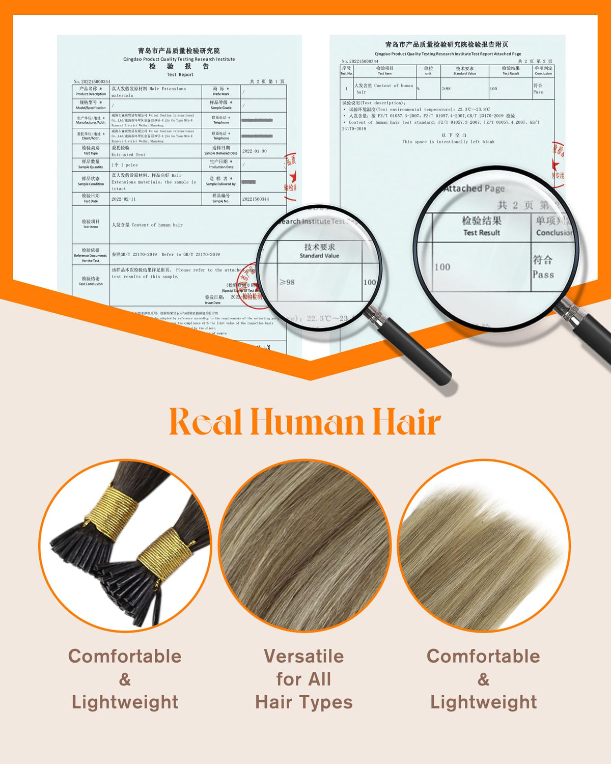 Sunny Hair 24 Inch I Tip Hair Extensions displayed with packaging