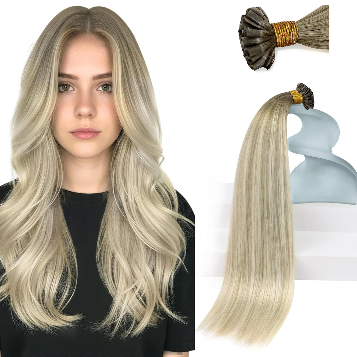 Sunny Hair 24 Inch U Tip Hair Extensions front view
