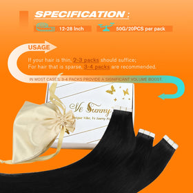 Sunny Hair Black Tape in Hair Extensions in use